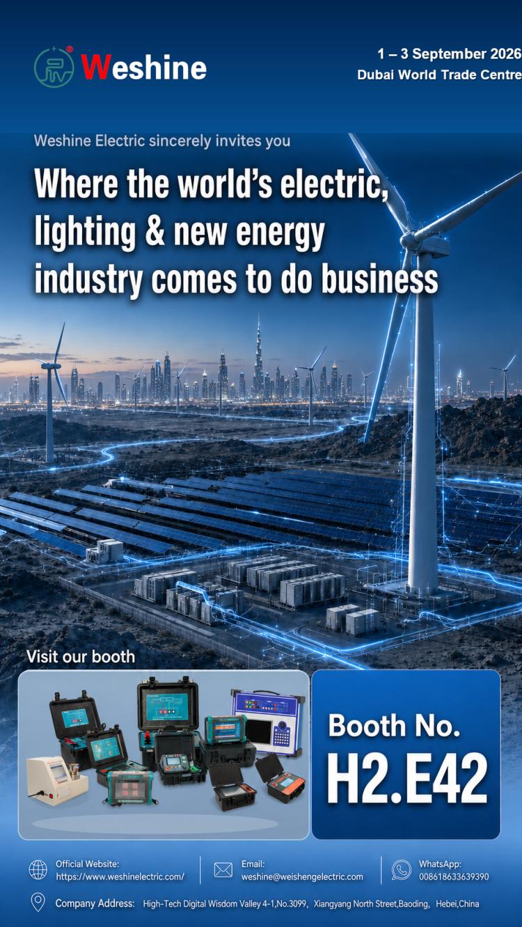 Weshine Electric Дубайдағы Таяу Шығыс энергиясы 2026 көрмесінде